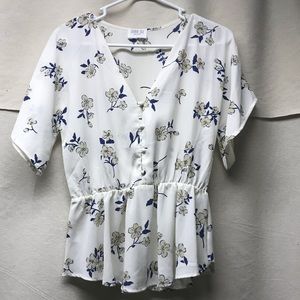 Sienna Sky Floral Shirt Sz Small 💐💙💛